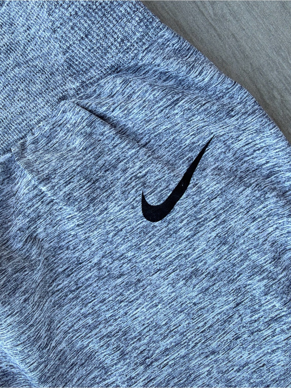 Nike Pro Heather Gray Performance leggings with Black Print
